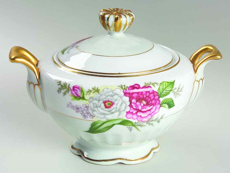 Bouquet Sugar Bowl & Lid by Regal (Japan)-1