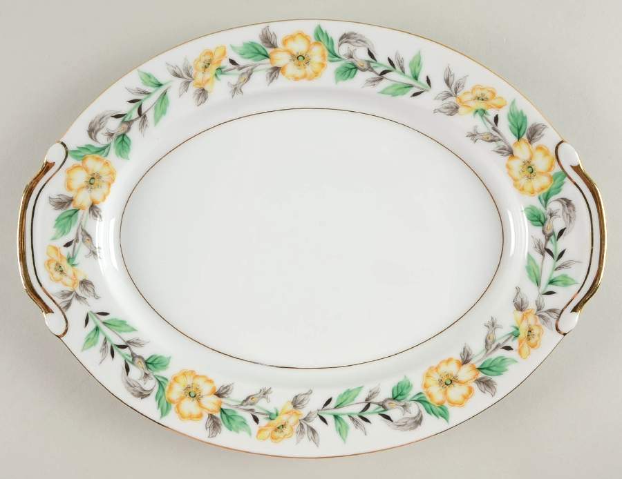 Loraine 11" Oval Serving Platter by Regal (Japan)-1
