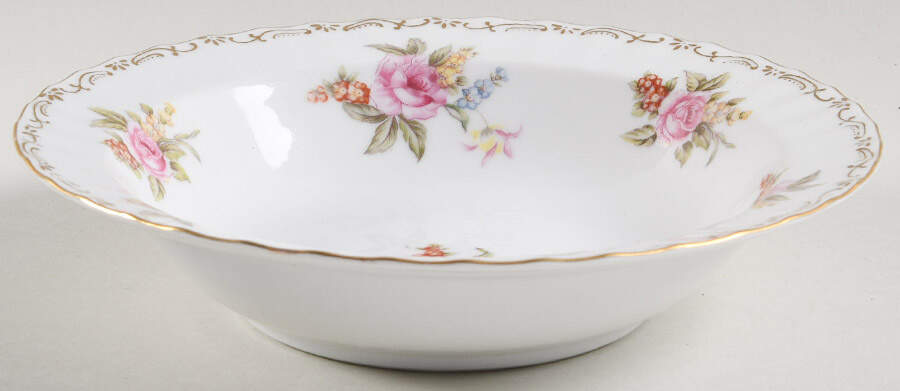 Mel Rose Rim Soup Bowl by Regal (Japan)-1