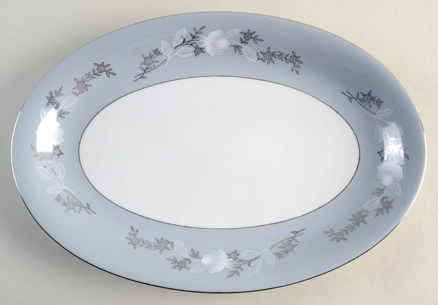 Platina 14" Oval Serving Platter by Regal (Japan)-1