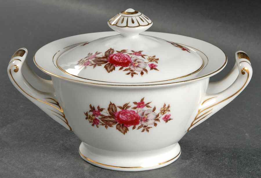 Rosedale Sugar Bowl & Lid by Regal (Japan)-1