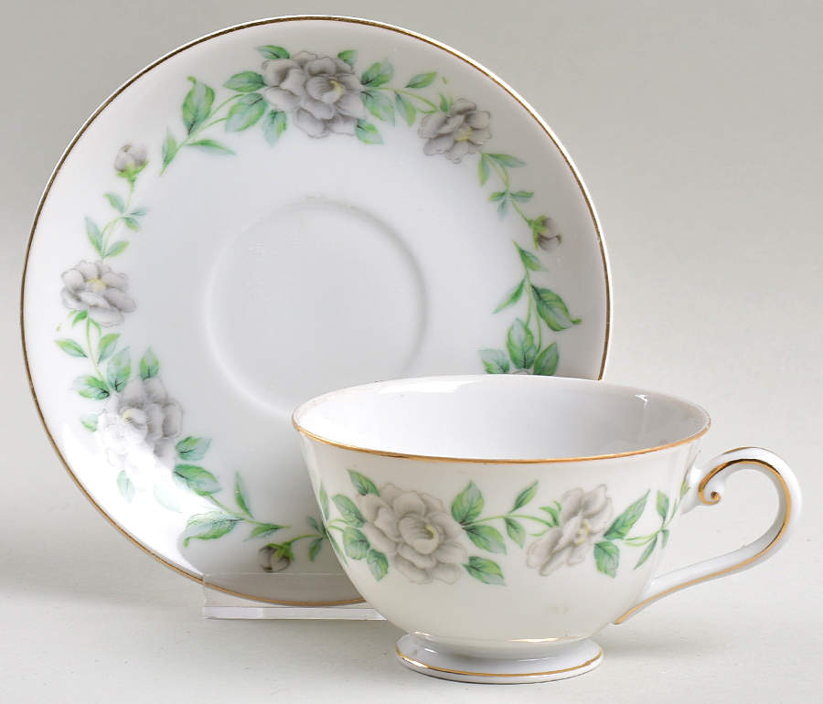 Virginia Footed Cup & Saucer Set by Regal (Japan)-1