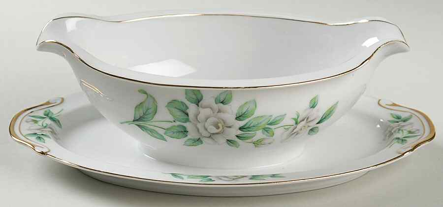 Virginia Gravy Boat with Attached Underplate by Regal (Japan)-1