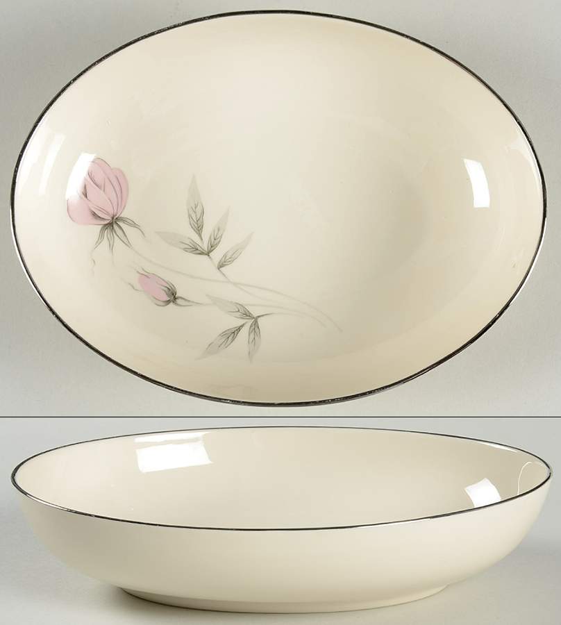 Dusty Rose 8" Oval Vegetable Bowl by Regal-American-1