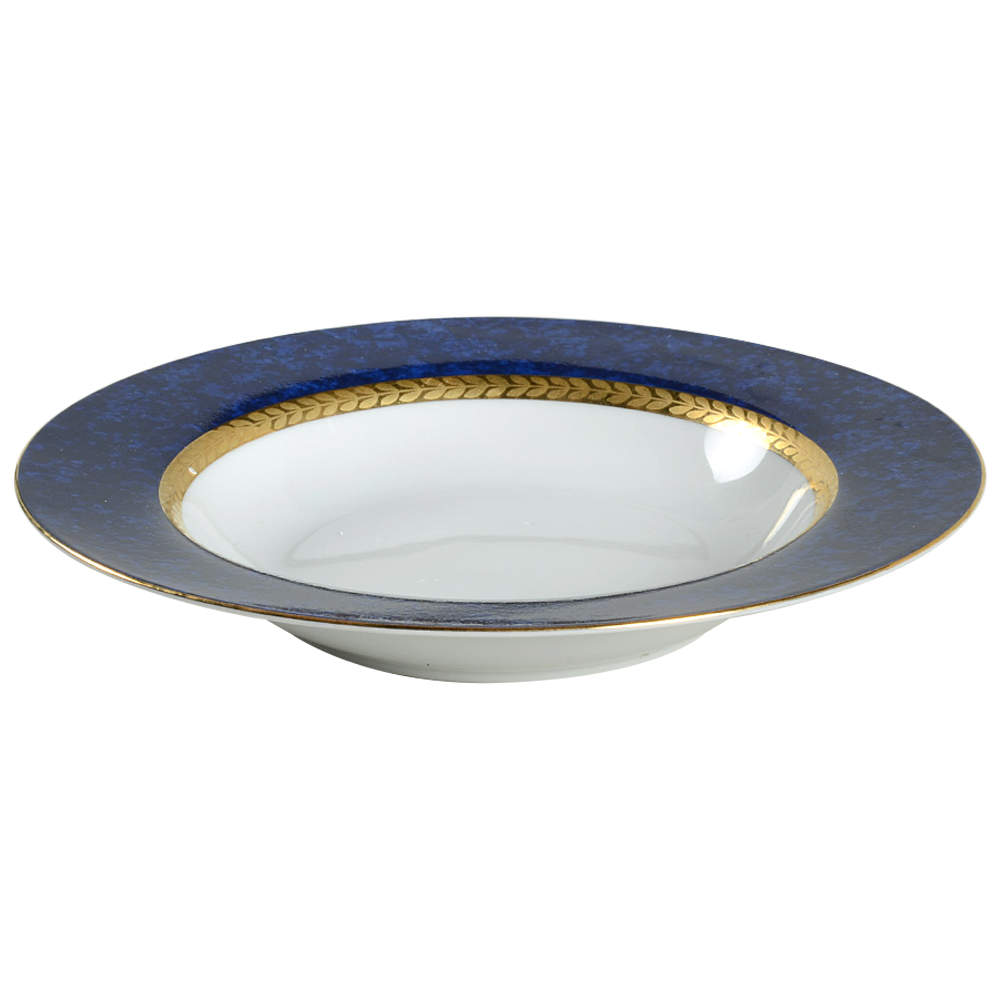 Imperial Blue Rim Soup Bowl by Retroneu-1