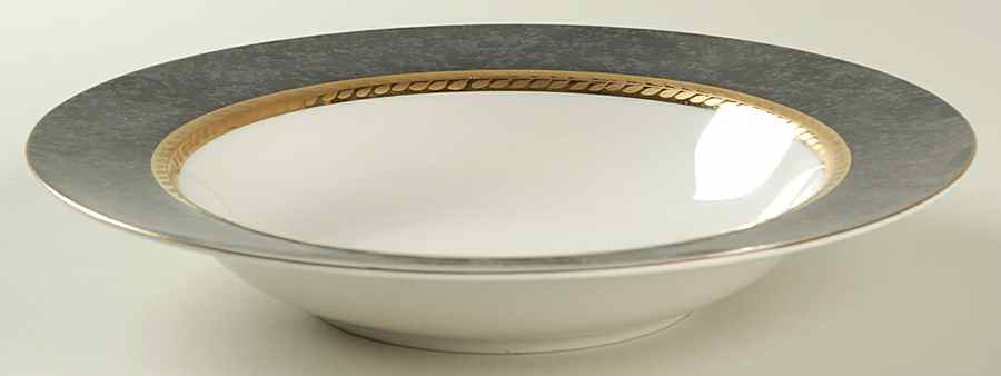 Imperial Gray Large Rim Soup Bowl by Retroneu-1