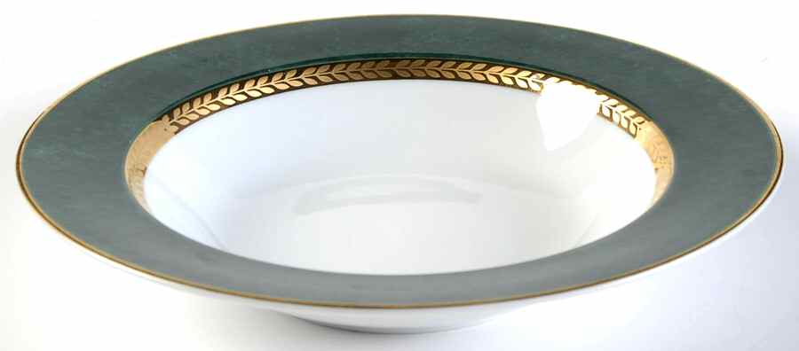 Imperial Malachite Rim Soup Bowl by Retroneu-1