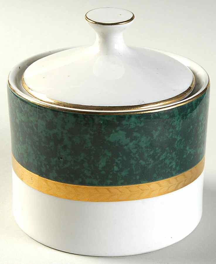 Imperial Malachite Sugar Bowl & Lid by Retroneu-1