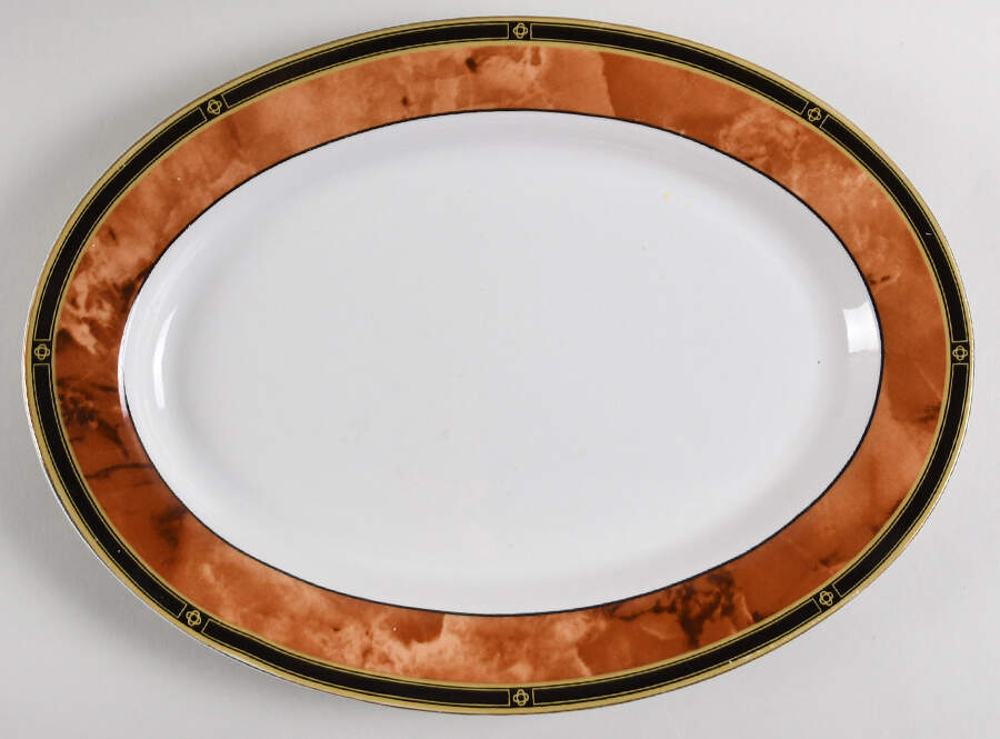 Wood Garland 14" Oval Serving Platter by Retroneu-1