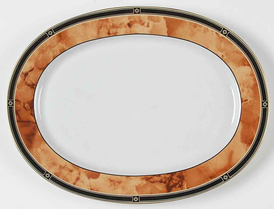 Wood Garland 13" Oval Serving Platter by Retroneu-1