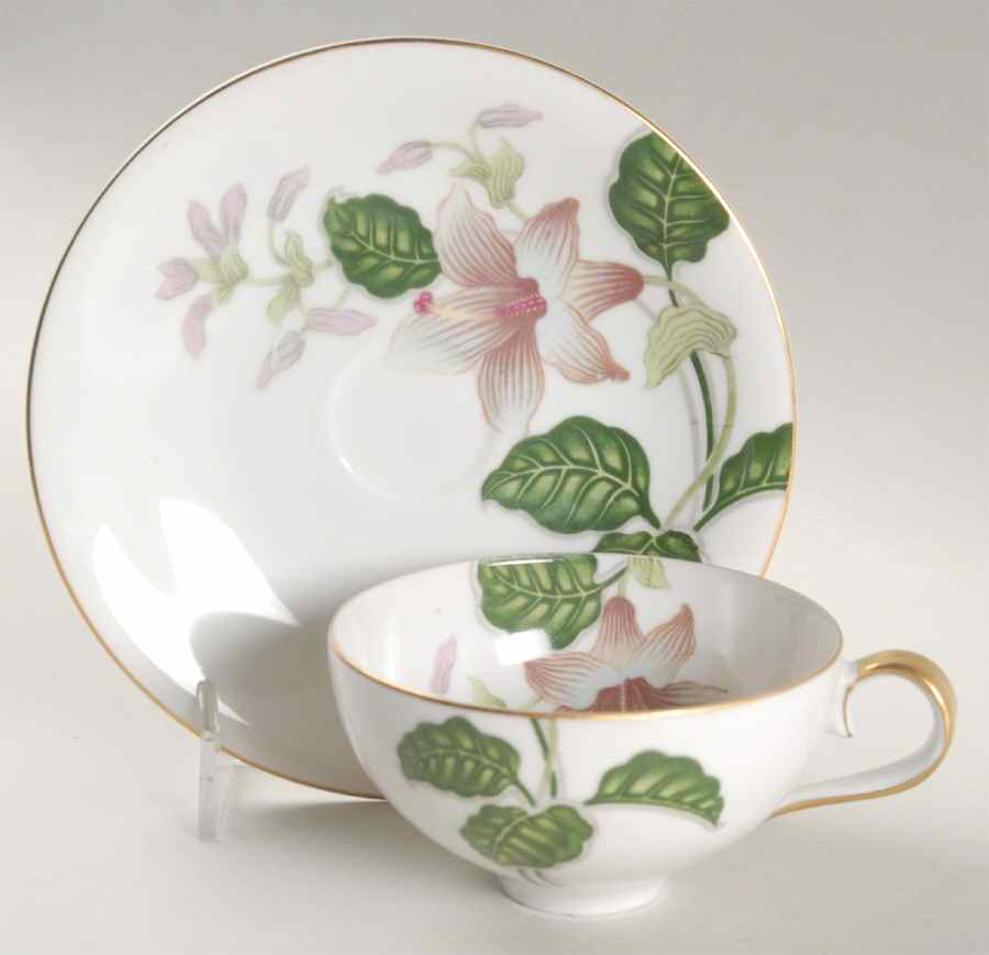 Nocturne Flat Cup & Saucer Set by Rewcrest-1