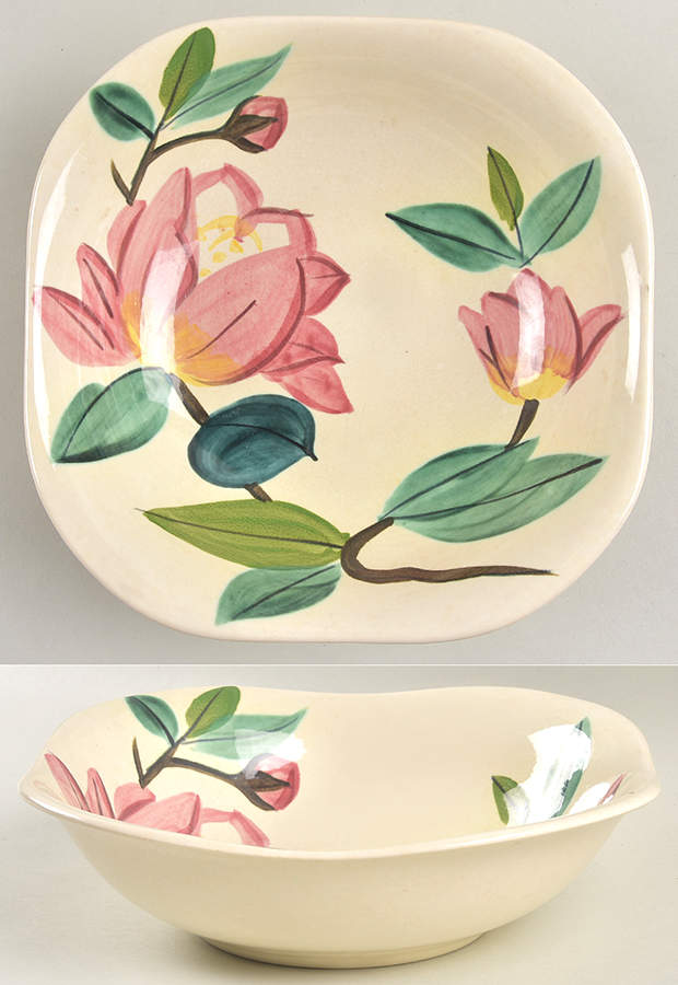 Blossom Time Green 8" Round Vegetable Bowl by Red Wing-1