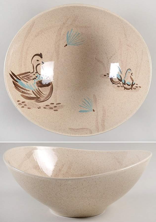 Bob White 12" Large Salad Serving Bowl by Red Wing-1