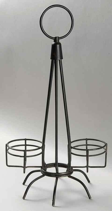 Bob White Black Metal Stand for Cruet Set by Red Wing-1