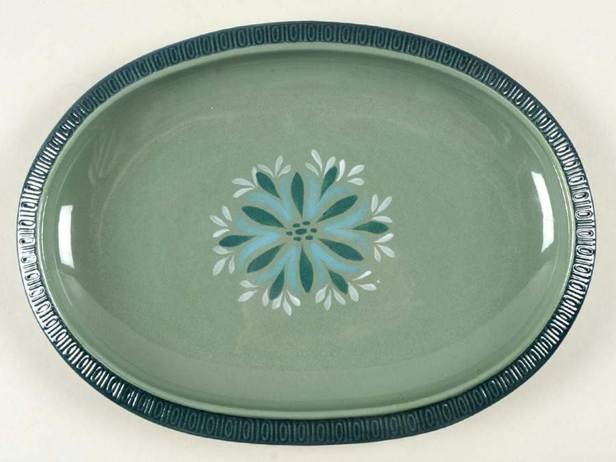 Charstone Bleu 12" Oval Serving Platter by Red Wing-1
