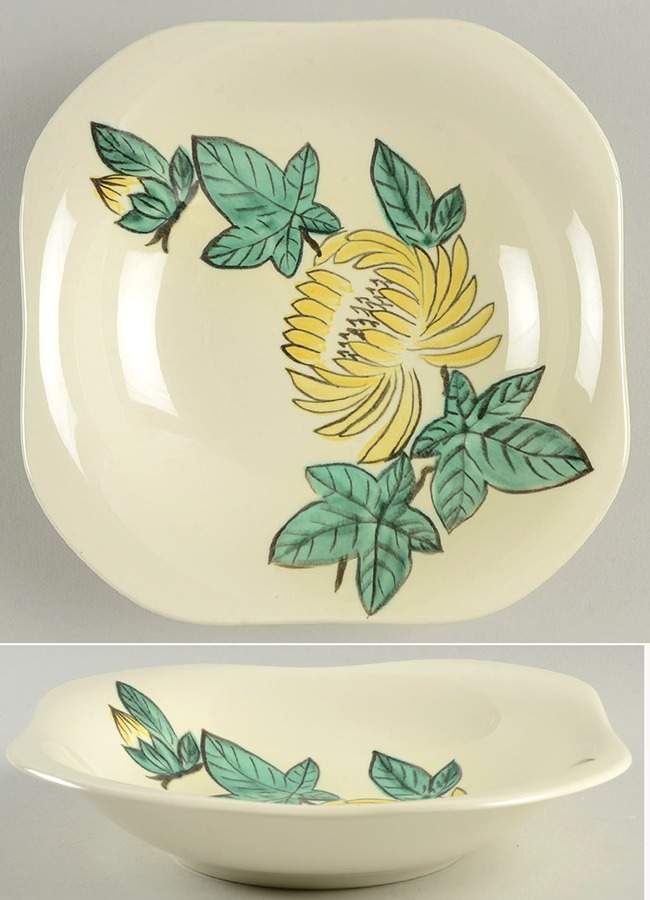 Chrysanthemum Coupe Soup Bowl by Red Wing-1