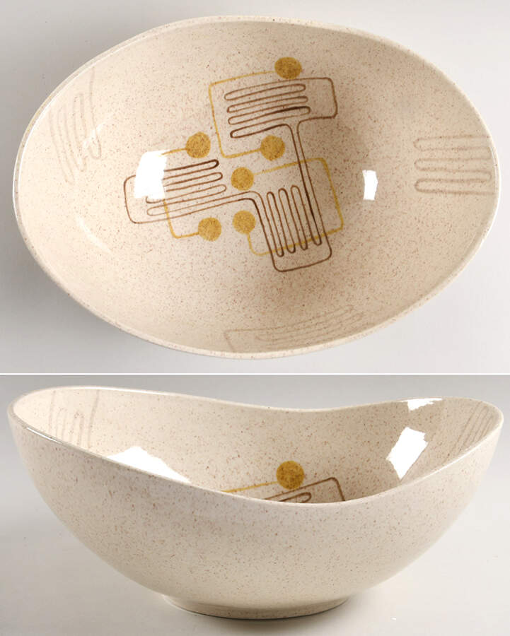 Crazy Rhythm 12" Large Salad Serving Bowl by Red Wing-1