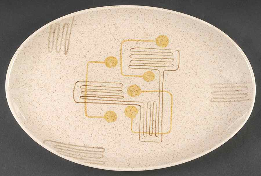 Crazy Rhythm 13" Oval Serving Platter by Red Wing-1