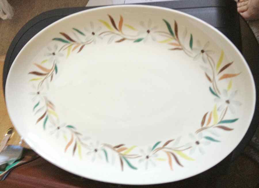 Daisy Chain 14" Oval Serving Platter by Red Wing-1