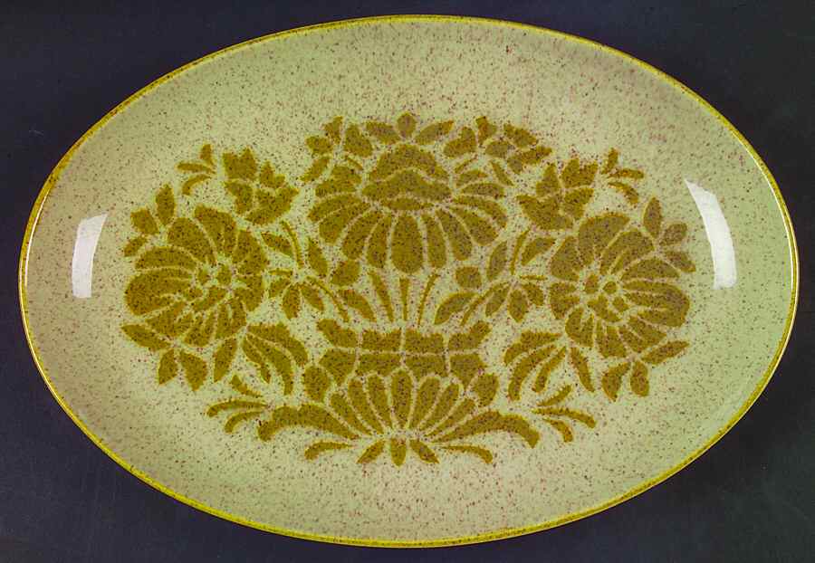 Damask 13" Oval Serving Platter by Red Wing-1