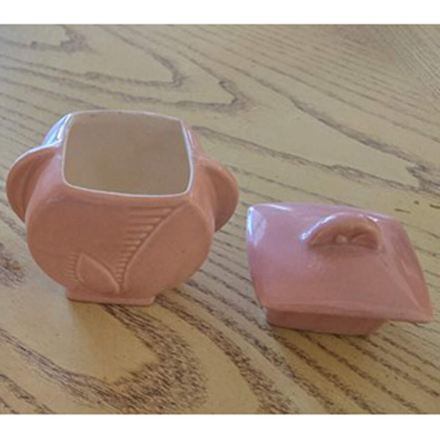 Fondoso Pastel Pink Sugar Bowl & Lid by Red Wing-1