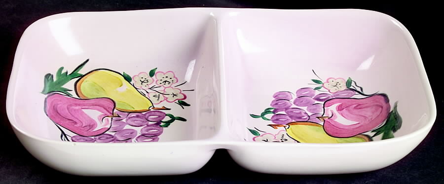 Fruit Rectangular Divided Vegetable Bowl by Red Wing-1