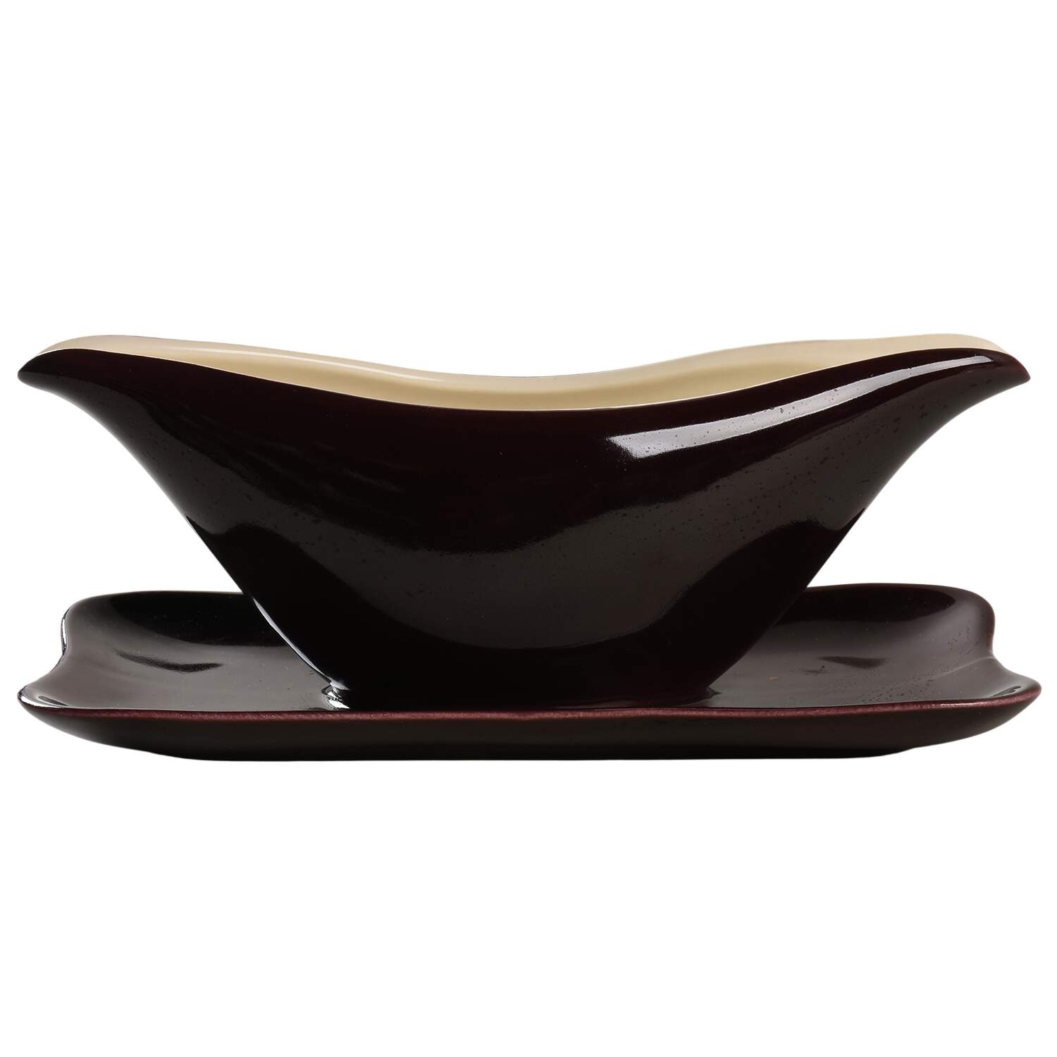 Iris Gravy Boat with Attached Underplate by Red Wing-1