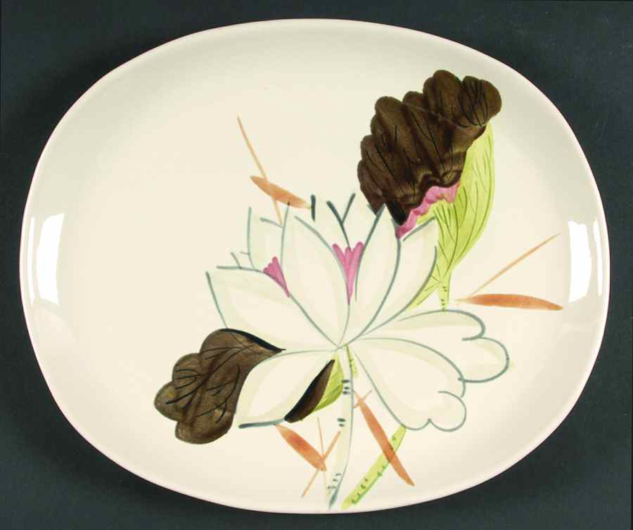 Lotus Bronze 12" Oval Serving Platter by Red Wing-1