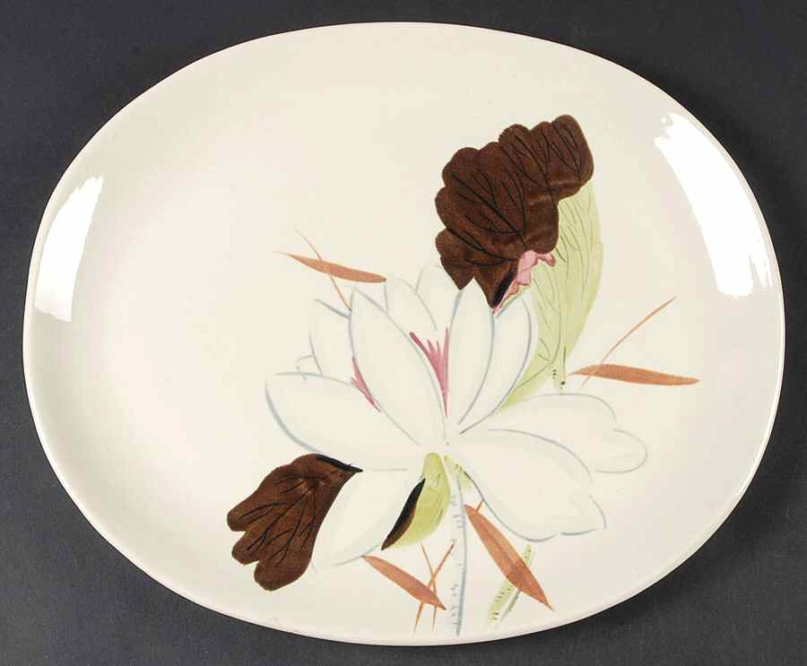 Lotus Bronze 13" Oval Serving Platter by Red Wing-1
