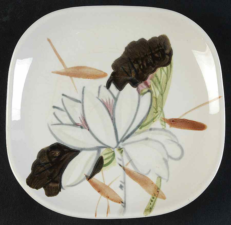 Lotus Bronze Saucer for Cream Soup Bowl & Lid by Red Wing-1