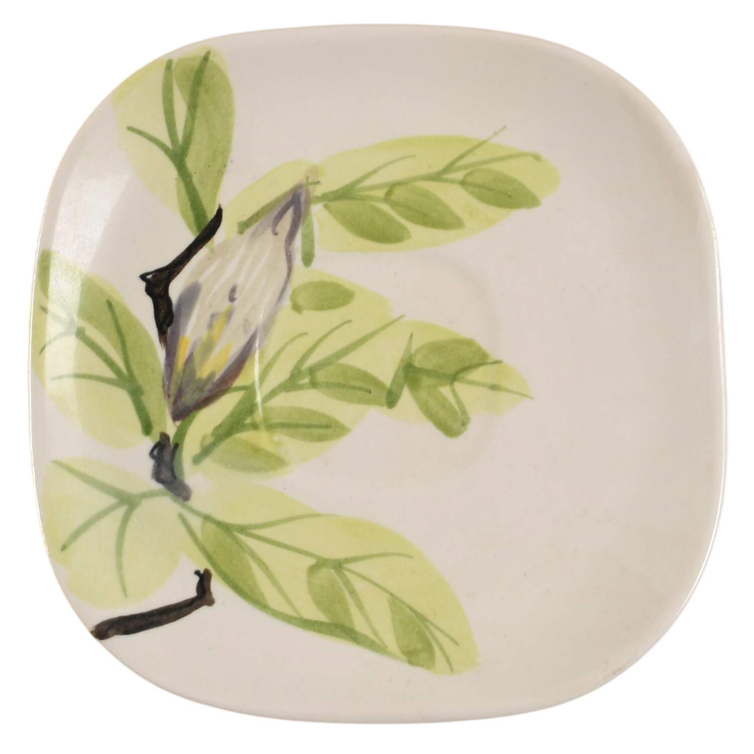 Magnolia Chartreuse Saucer for Cream Soup Bowl & Lid by Red Wing-1