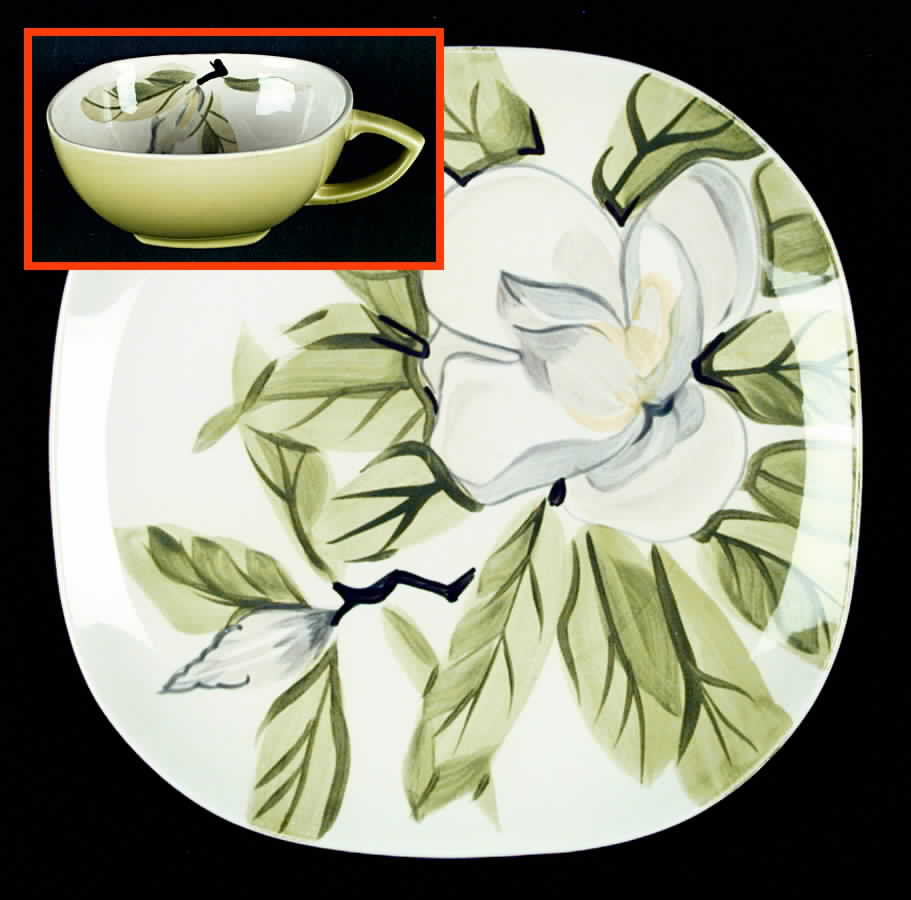 Magnolia Chartreuse Dinner Plate by Red Wing-1