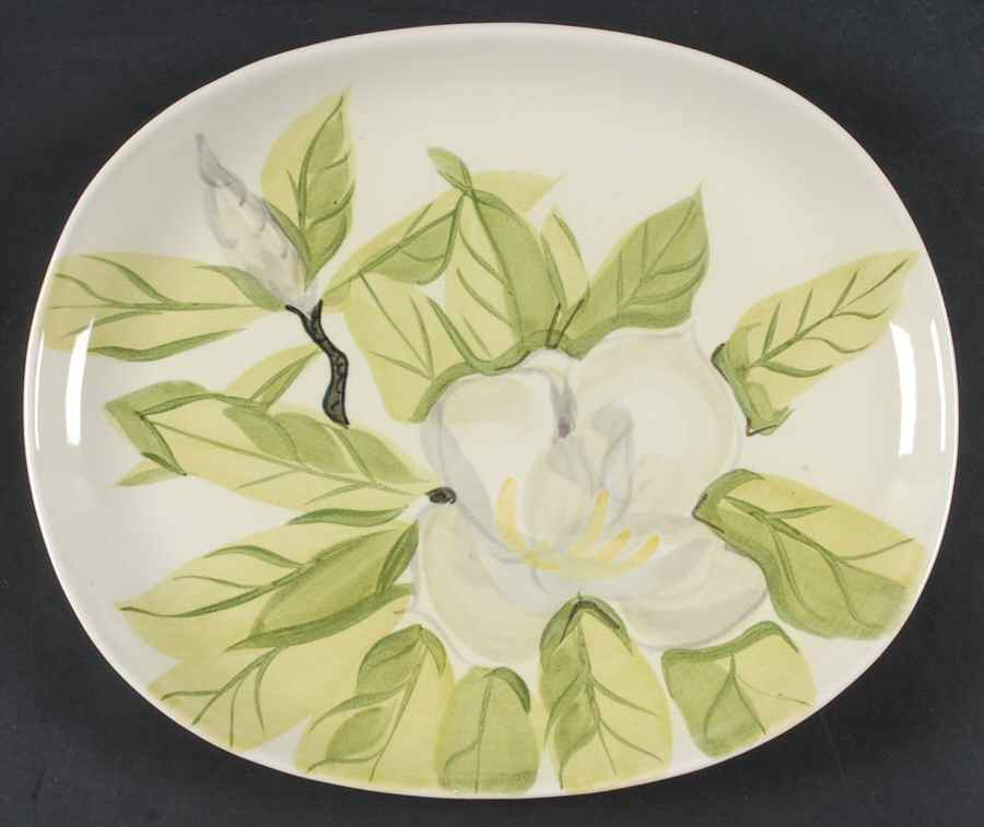 Magnolia Chartreuse 12" Oval Serving Platter by Red Wing-1