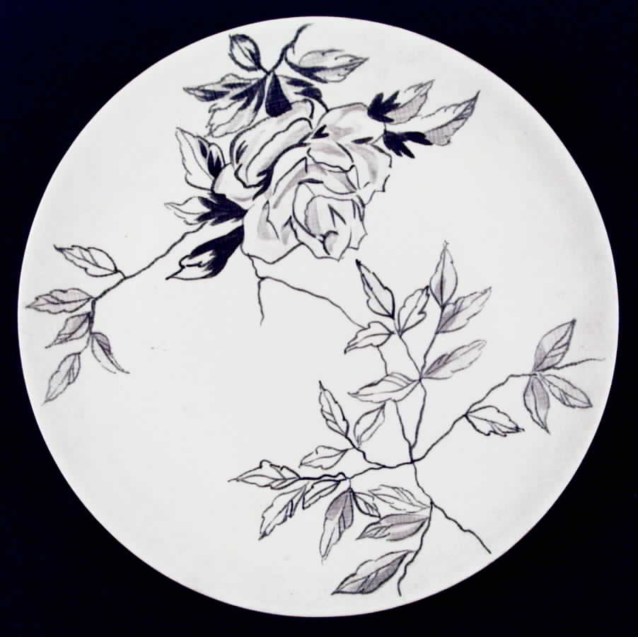 Midnight Rose Dinner Plate by Red Wing-1