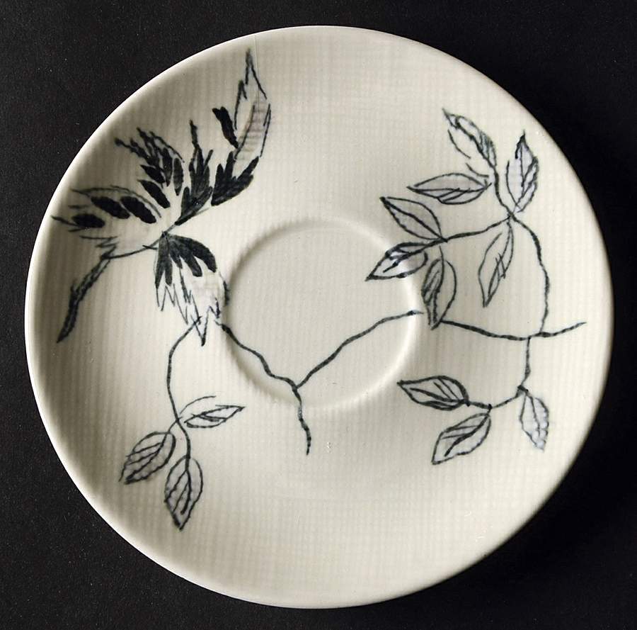 Midnight Rose Saucer by Red Wing-1