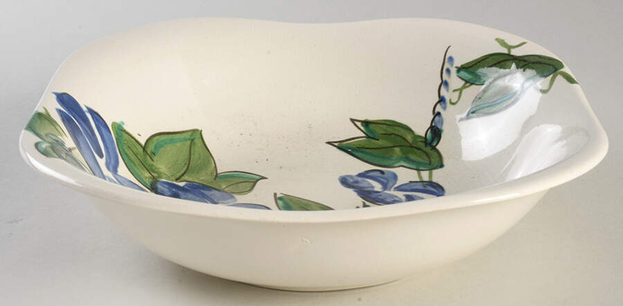 Morning Glory Blue 8" Round Vegetable Bowl by Red Wing-1