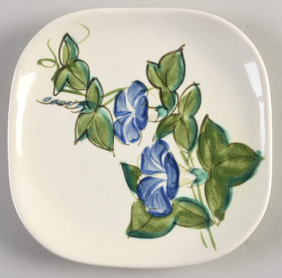 Morning Glory Blue Bread & Butter Plate by Red Wing-1
