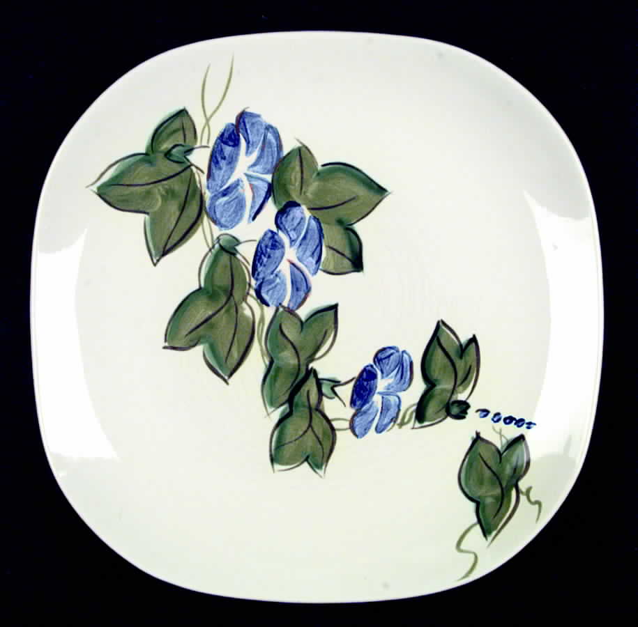 Morning Glory Blue Dinner Plate by Red Wing-1