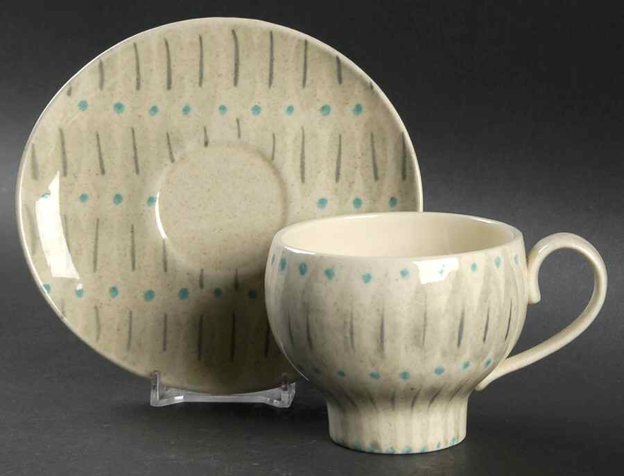 Northern Lights Flat Cup & Saucer Set by Red Wing-1
