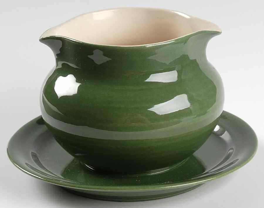 Normandy Gravy Boat with Attached Underplate by Red Wing-1