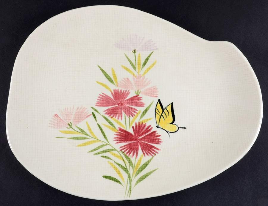 Pink Spice 13" Oval Serving Platter by Red Wing-1