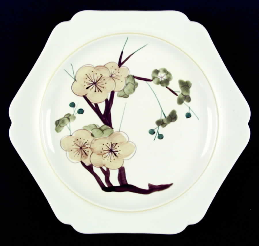 Plum Blossom Yellow Dinner Plate by Red Wing-1