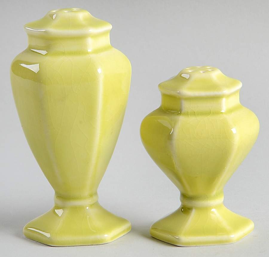 Plum Blossom Yellow Salt & Pepper Set by Red Wing-1