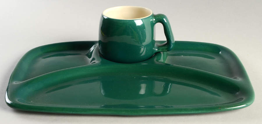Quartette Ming Green Divided Supper Plate & Cup by Red Wing-1