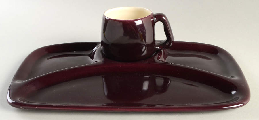Quartette Mulberry Divided Supper Plate & Cup by Red Wing-1