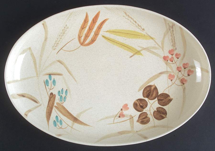 Random Harvest 15" Oval Serving Platter by Red Wing-1