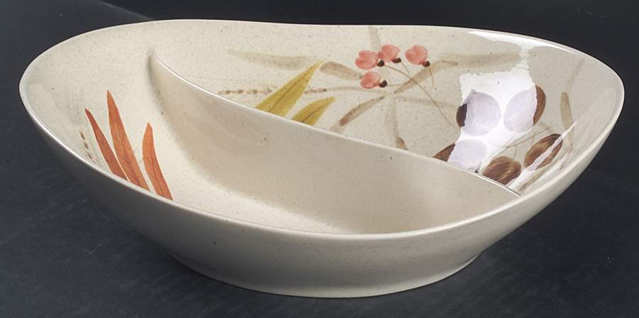 Random Harvest 10" Oval Divided Vegetable Bowl by Red Wing-1