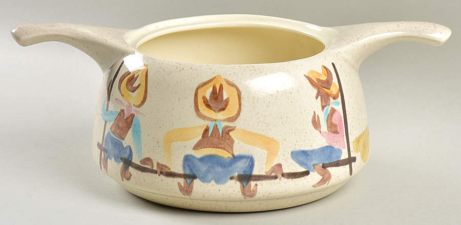 Round Up 4 Quart Round Casserole No Lid by Red Wing-1