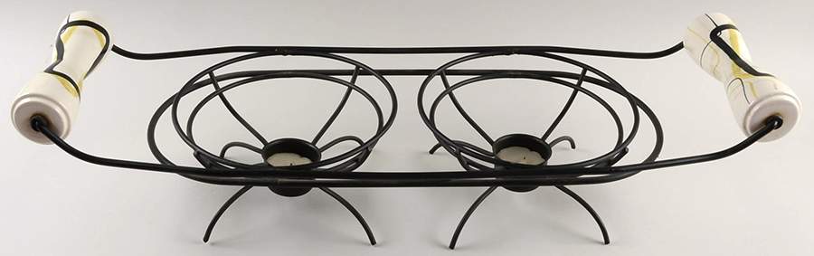 Smart Set Black Double Warmer Stand & Candle Cups by Red Wing-1