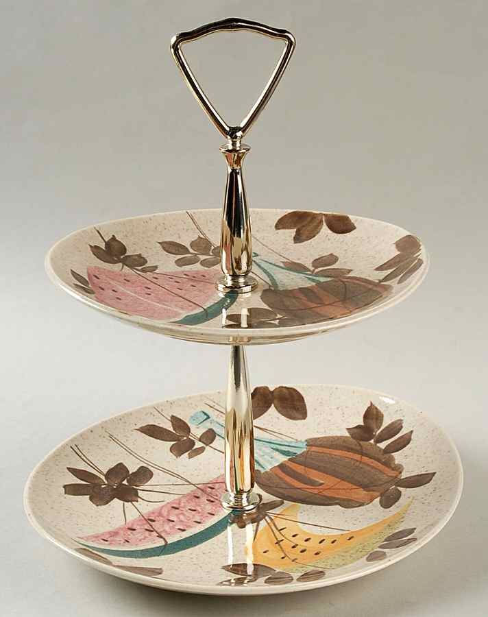 Tampico 2 Tiered Serving Tray (Dinner & Salad Plate) by Red Wing-1